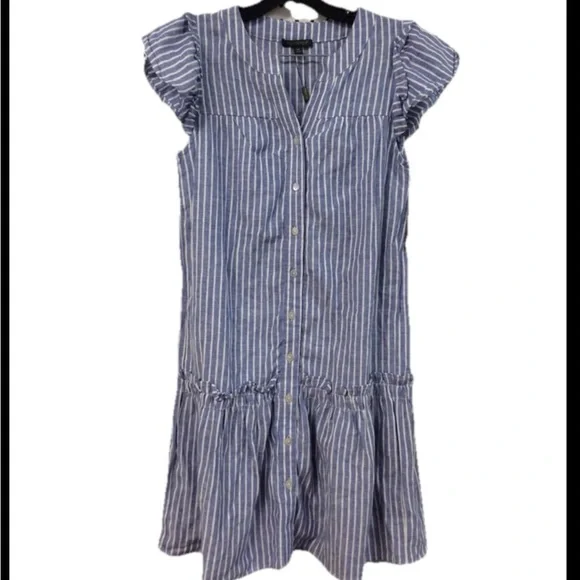 fine linen dresses REINE waisted linen dress main image 0